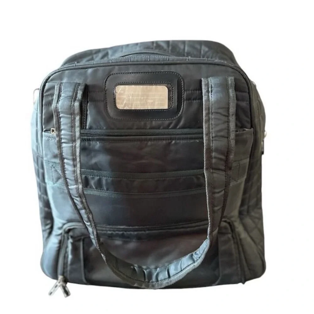 Lug Bag Lug‎ grey Quilted Puddle Jumper Multi Pocket Travel Gym Bag Unisex